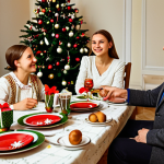 Family Tradition**

A heartwarming scene of a Polish family gathered around a table, fully clothed in traditional attire, celebrating Wigilia (Christmas Eve). The room is cozy and warmly lit, with a Christmas tree in the background. Focus on the expressions of love and togetherness, safe for work, appropriate content, family-friendly, perfect anatomy, natural pose, professional photography, high quality.

**